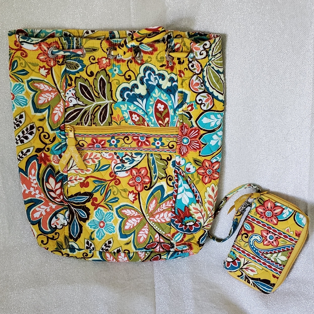 Vera Bradley set back pack and wallet